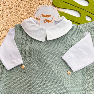 Saída de Maternidade Barquinho - Verde Saída de Maternidade Barquinho - Verde